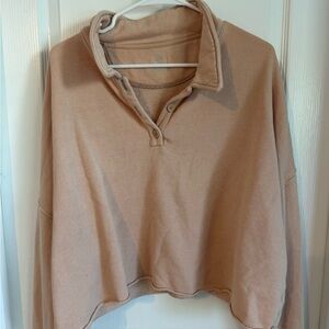 Aerie Beige Peach Knit Top